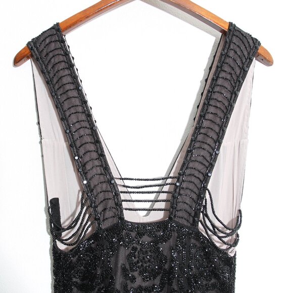 Free People FP Kristin's Limited Edition Mini Dress Beaded Black Rare Size 4 - Picture 10 of 16